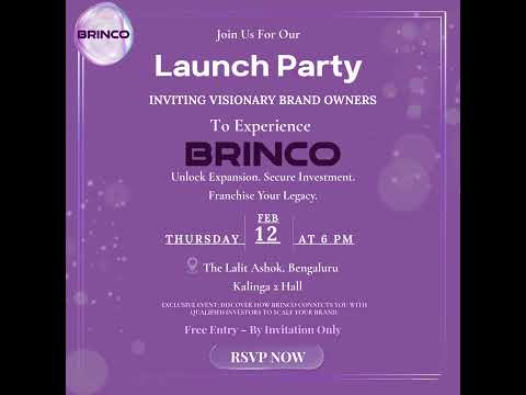 BRINCO Launch Party | Feb 12, Bengaluru