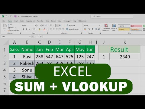 MS EXCEL Sum with VLookup Formula | How to use Sum with Vlookup Formula in Excel