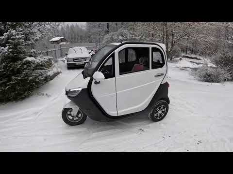 Полный обзор электрического трицикла с кабиной ТРИСКУТЕР ГИБРИД