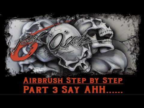 6 Pack O Skull'z  Say Ahh...  #airbrush #skull #howto