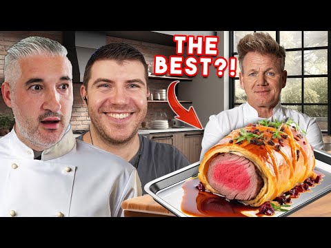 Italian Chef & Chef James React to Gordon Ramsay's Legendary Beef Wellington!