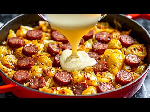 Try making smoked sausage with cabbage this way! It's so delicious❗