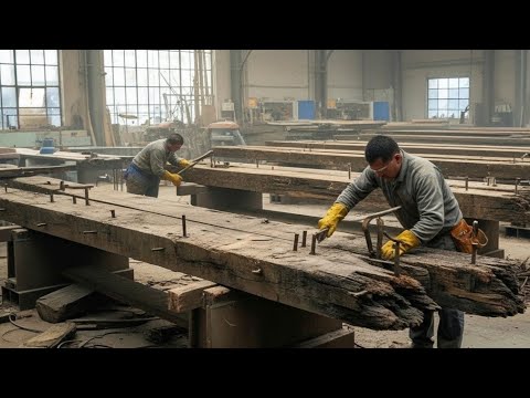 The Incredible Process of Turning Old, Hard, Nail Filled Wood into Unique High Value Furniture