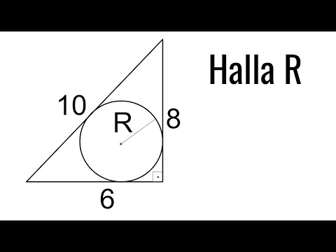 ¿PUEDES HALLAR EL RADIO DE LA CIRCUNFERENCIA INSCRITA EN EL TRIÁNGULO? Geometría Básica