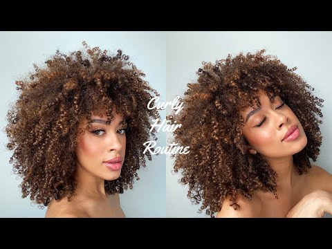 Curly Hair Routine 3c/4a  (wash, deep condition, and styling)