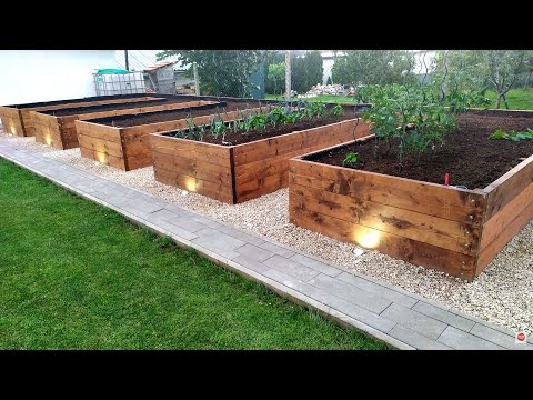 Beautiful DIY Raised Garden Bed Build , How to Build a RAISED BED, Backyard Gardening