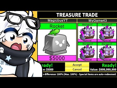 Trading Rocket To WEREWOLF In One Video! Blox Fruits