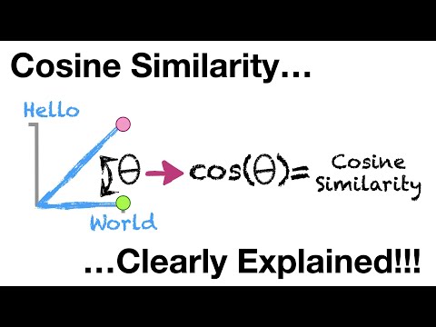 Cosine Similarity, Clearly Explained!!!