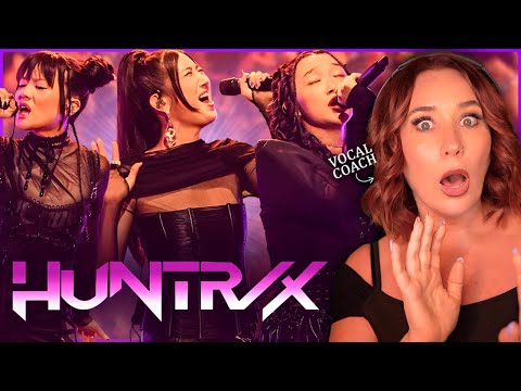 "...is this REAL?!" Vocal Coach Reacts to HUNTRIX - Golden (Live Performance) | Kpop Demon Hunters