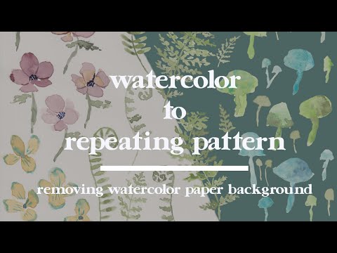 REMOVING watercolor paper background ✿ Make seamless patterns in Photoshop!