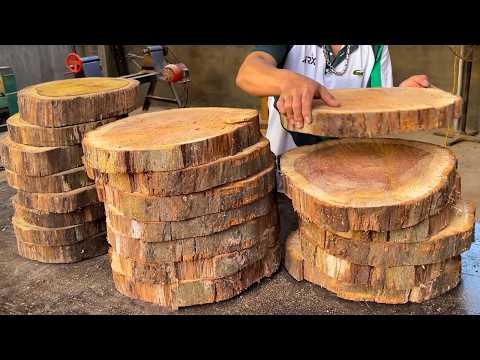 See What This Young Guy Did With Tree Logs To Create A Unique Table