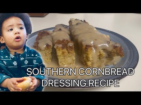 HOW TO MAKE THE BEST SOUTHERN CORNBREAD DRESSING RECIPE #gravy #everyone #soulfood #nestyle 