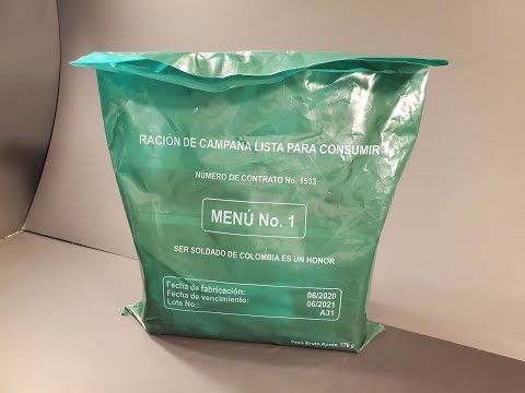 2020 Colombian Campaign Ration Ready to Consume MRE Review Meal Ready to Eat Tasting Test