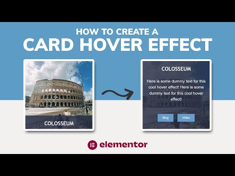 Simple Card Hover Effect (Elementor)