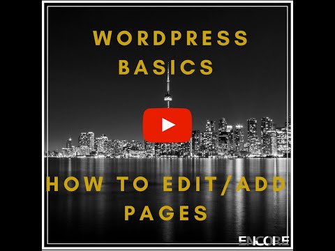 WordPress Basics - How to add or edit an existing page