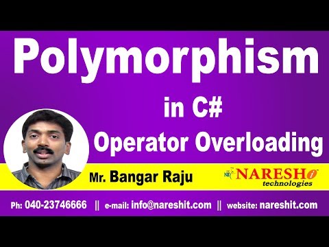 Polymorphism in C# Operator Overloading | C#.NET Tutorial | Mr. Bangar Raju