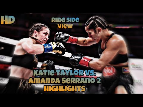 Katie Taylor vs Amanda Serrano 2 Full Fight Highlights with ring side view & commentary | HD |