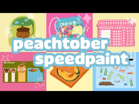 peachtober speedpaint & drawing challenge takeaways