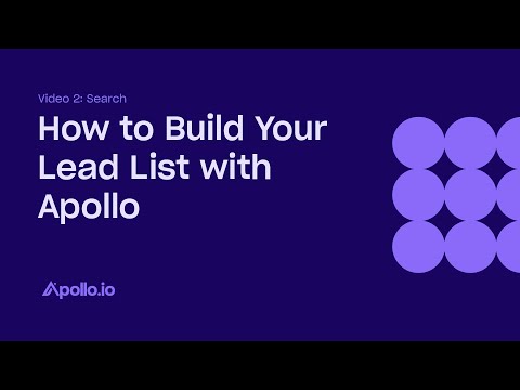 How to Build Your Lead List With Apollo