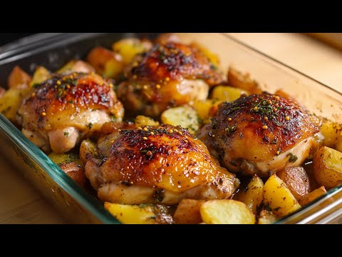 I've never eaten such delicious chicken with potatoes! Easy dinner recipe!