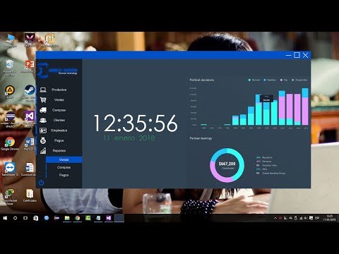 GUI Parte 1/ Diseñar Formulario Moderno + Sub Menú - C#, Windows Form - Versión Base