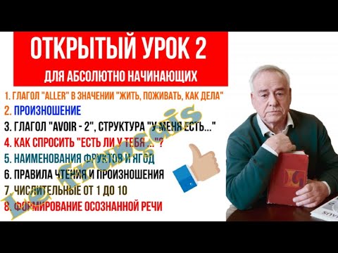 Открытый урок 2 А1. Французский язык для начинающих. Avoir. Как спросить "Есть ли у тебя"?
