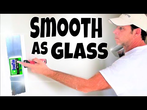 How to Cover Your Ugly Damaged Wall with a Skim Coat- Looks Like Glass
