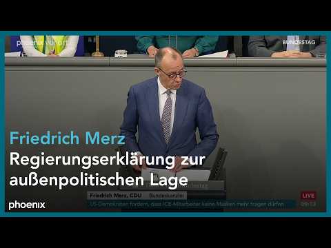 Friedrich Merz: Regierungserklärung zur außenpolitischen Lage am 29.01.26