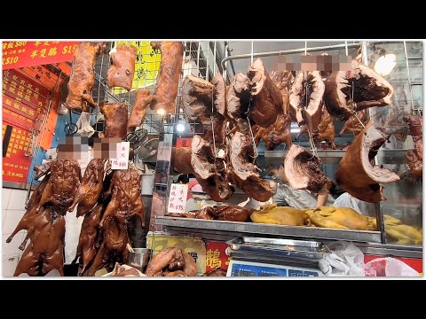 香港燒味 Roast Pork for Chinese Traditional Festival Hong Kong Food 今年25年冬至人人買燒肉過節 一早人頭涌涌 很熱鬧 新強記燒腊飯店