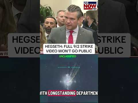 Sec. Hegseth says he will NOT release the full video of a Sept. 2 boat strike to the public. #news