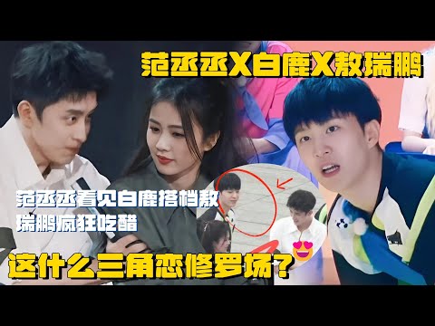 范丞丞看见白鹿搭档敖瑞鹏疯狂吃醋！白鹿X敖瑞鹏X范丞丞这是什么大三角修罗场？ | 奔跑吧 综艺