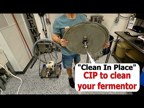 Using CIP (Clean In Process") to clean fermentor