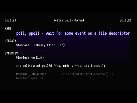 What do you need select/poll/epoll for