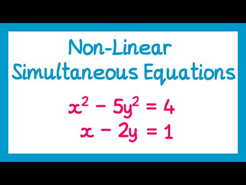Non-Linear Simultaneous Equations - GCSE Higher Maths