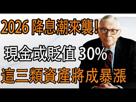 查理·芒格 ：2026 降息潮來襲！現金或貶值 30%，這三類資產將成財富暴漲