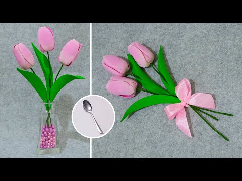 Foam Tulips Easy & Quick. Gifts for March 8