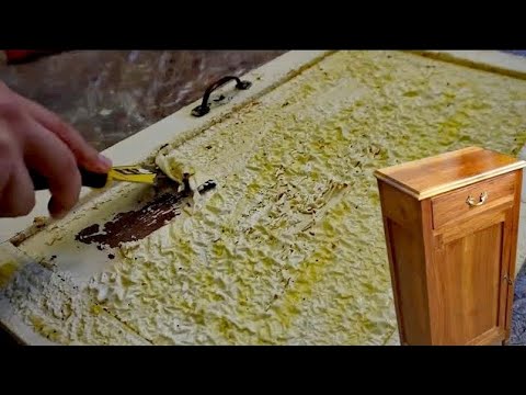 restoration of an ancient cabinet of Ligurian origin in Louis Philippe style