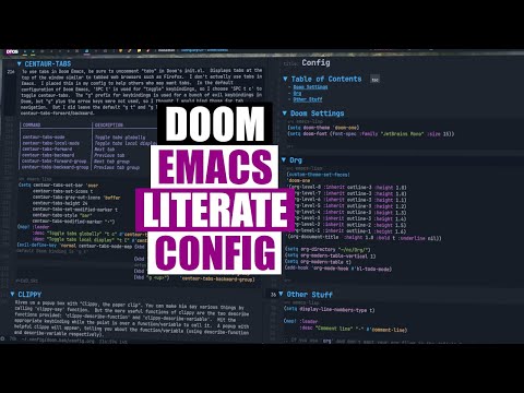 Doom Emacs And Creating A Literate Config