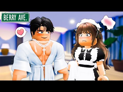 Hot Billionaire Falls for a Poor Maid 💔 | Roblox Berry Avenue