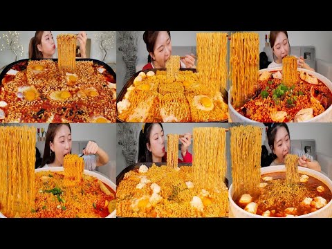 ASMR 국물 라면 먹방 1시간 몰아보기 🍜🍥 Ramen MUKBANG