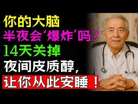 你的大腦半夜會「爆炸」嗎？資深醫師教你14天關閉夜間皮質醇，從此安睡到天明！