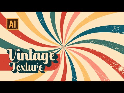 2 WAYS TO ADD VINTAGE TEXTURE + HOW TO DRAW A SUNBURST | ADOBE ILLUSTRATOR TUTORIAL