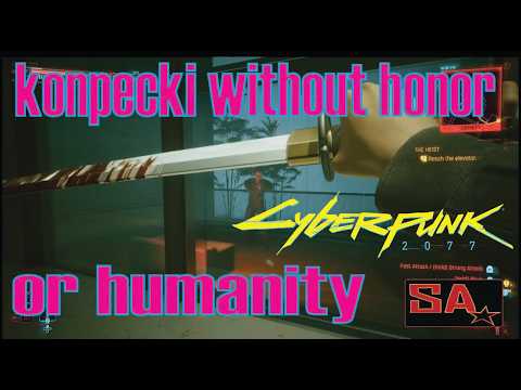 ESCAPE From Konpecki Plaza!  KATANA ONLY, NO HEALING (Cyberpunk 2077 INSANITY)