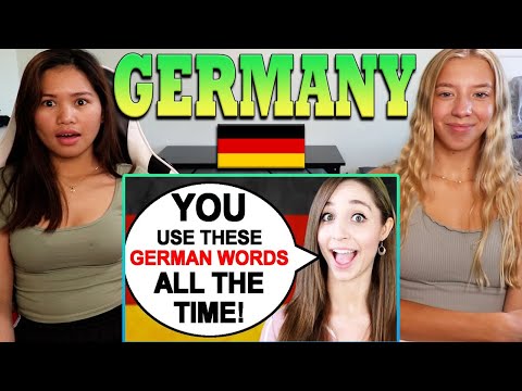 American Girls React to 20 German words AMERICANS USE all the time!