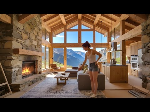 A luxurious wooden house shines, Unexpectedly built by the hands of a girl from Asia.@PhungThiChai