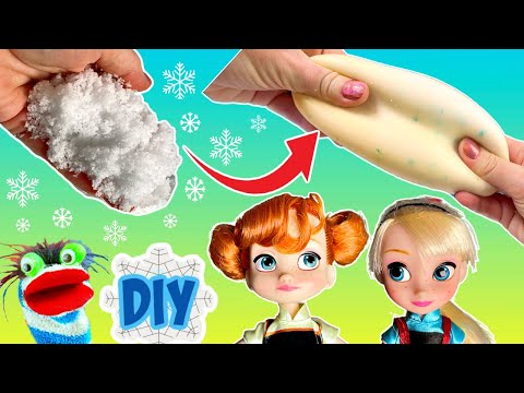 Fizzy Makes a DIY Squishy Snowball with Elsa and Anna