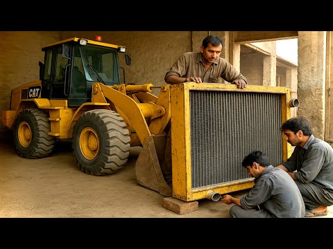 Caterpillar Loader old Radiator Restoration Process Amazing Skilled Workers How To Repaire Radiator