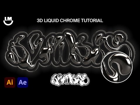 How to Create 3D CHROME Effect in Adobe Illustrator (& MAKE IT SPIN!) 💫