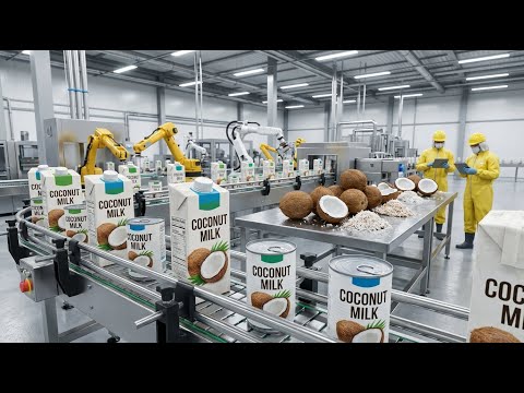 Indonesia’s Giant Coconut Milk Factory – How Millions of Coconuts Become Coconut Milk