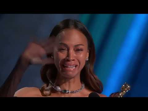 Zoe Saldaña Brings Down the House With Her Oscars 2025 Acceptance Speech